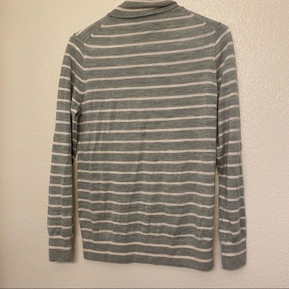 Banana Republic striped turtleneck long sleeve Merino Wool lightweight sweater-M - Picture 8 of 11